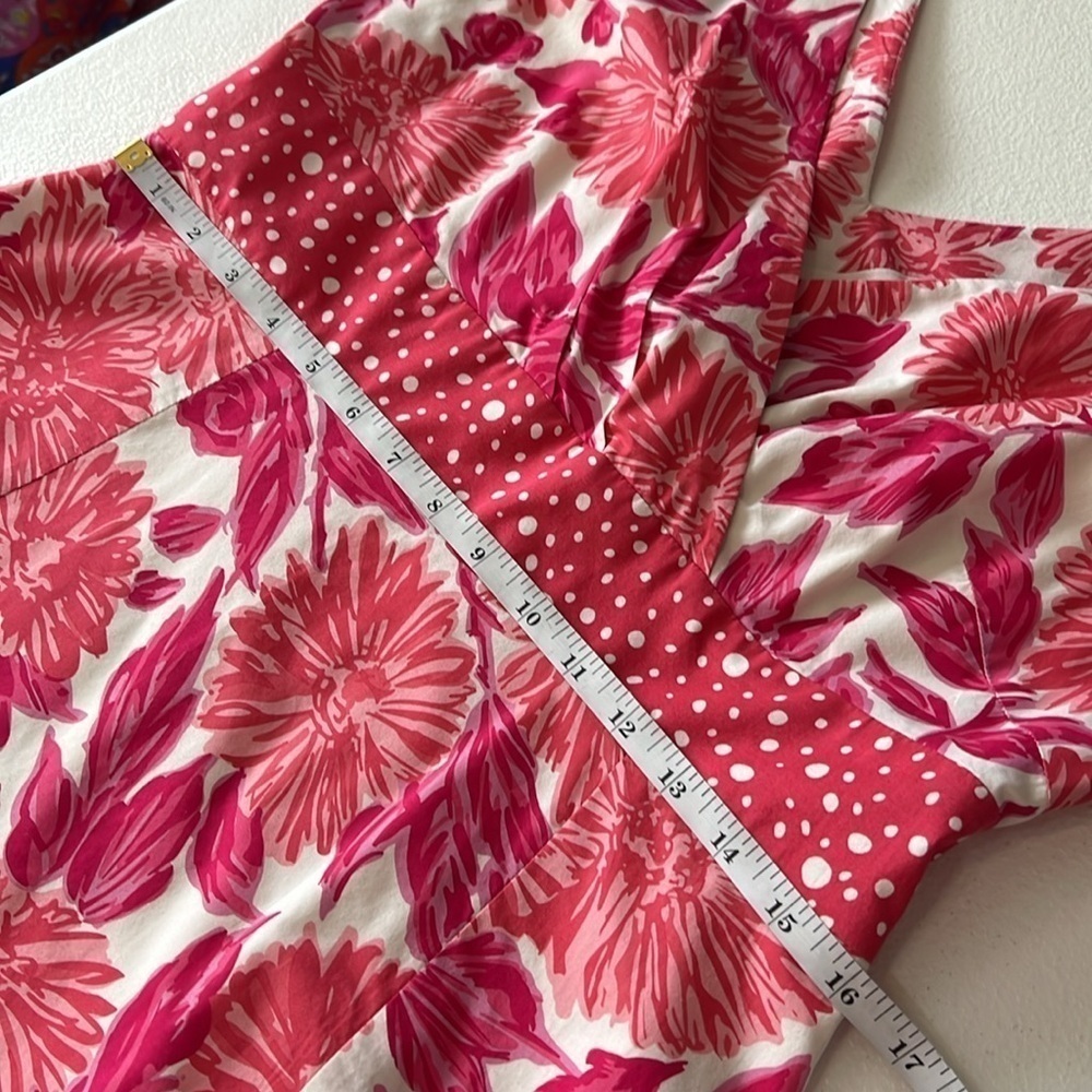 Boden Floral Sleeveless V Neck Dress Lined Cotton Sz 10 L - Picture 5 of 12